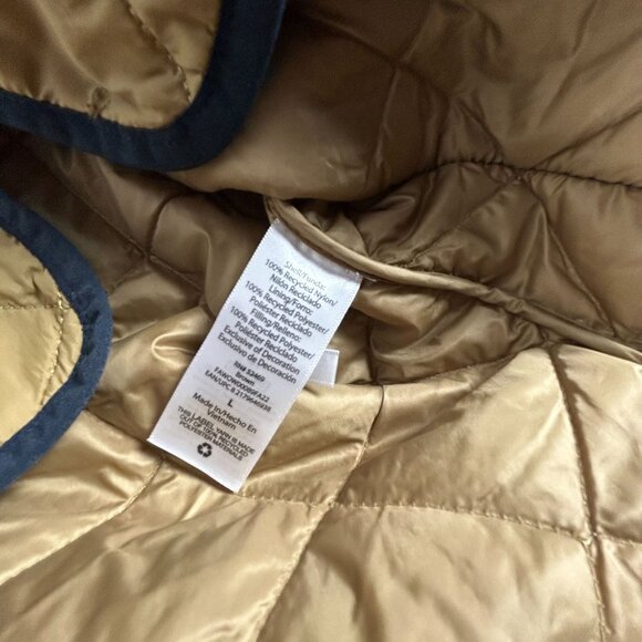 Free Assembly Women's Quilted Cinched Waist Liner Jacket Large Brown Pockets New - Picture 5 of 9